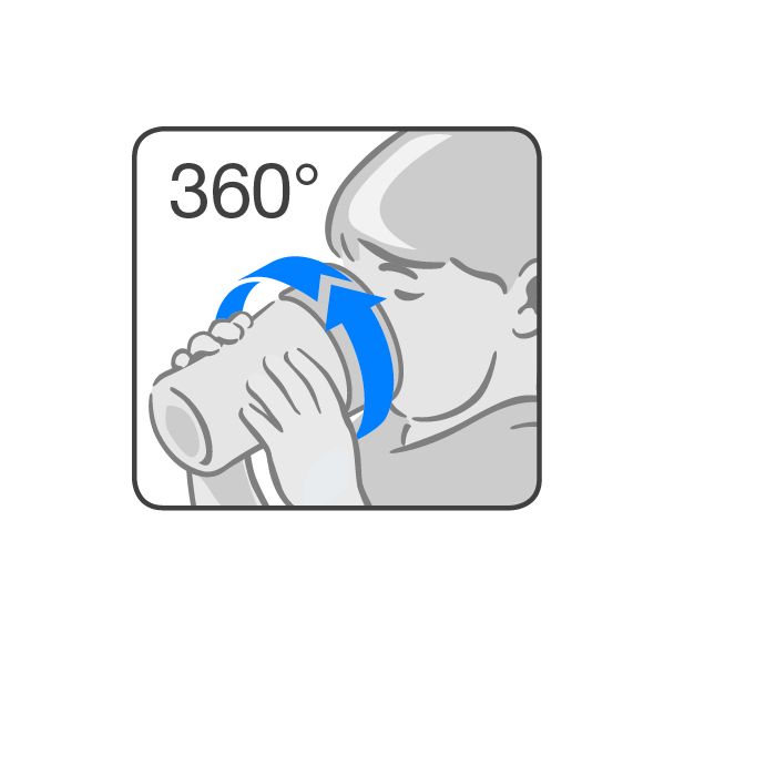 NUK Gertuvė - neišsiliejantis puodelis kūdikiams 360°, 230 ml  melsvas