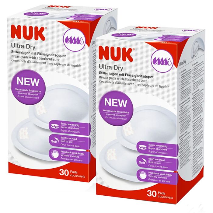 Įklotai laktaciniai į liemenėlę NUK Ultra Dry 30vnt + 30vnt