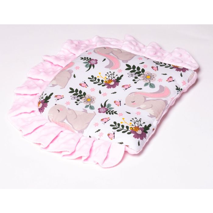 Komplektas kūdikio vežimėliui "Bunnies &Flowers" 