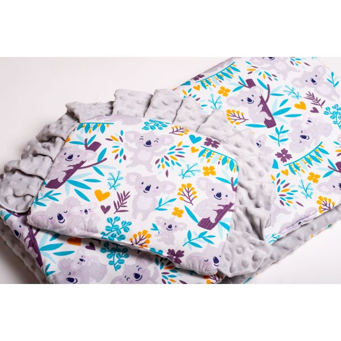 Pledukas kūdikiui "KOALA" su pagalve, pilkas 