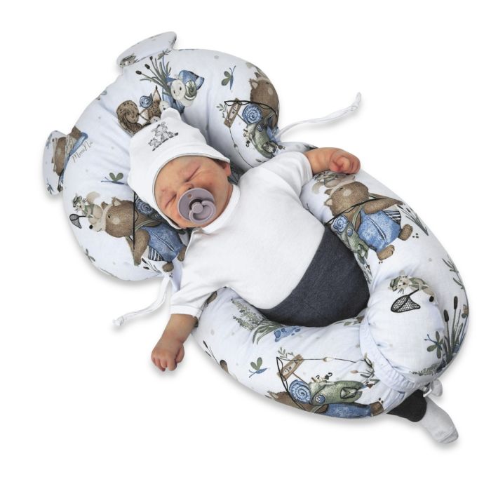 Ergonominė pagalvė kūdikiui - kokonas 45x70cm "Comfort"  UP MELSVA