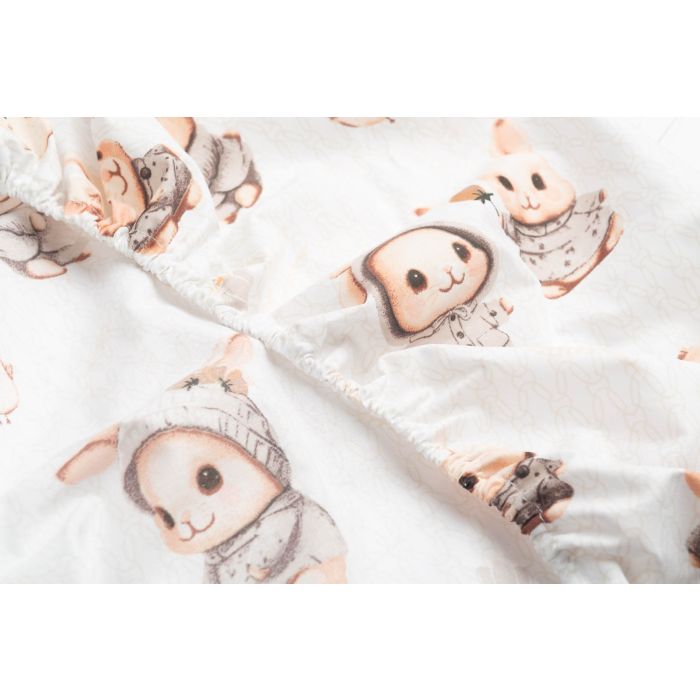 Paklode kūdikiui su guma 60x120 "LISSIE"- medvilninė