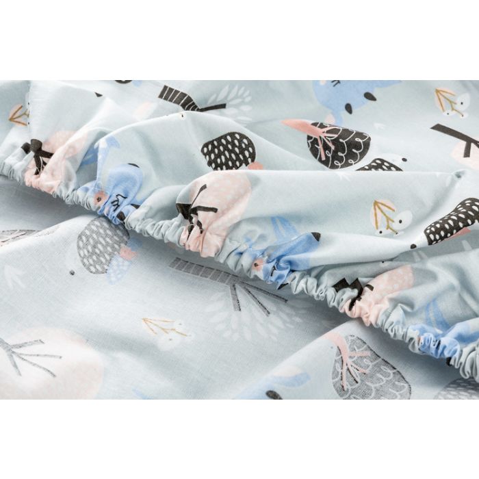 Paklodė su guma 120x60 "Rudolf" - medvilninė, pilka 