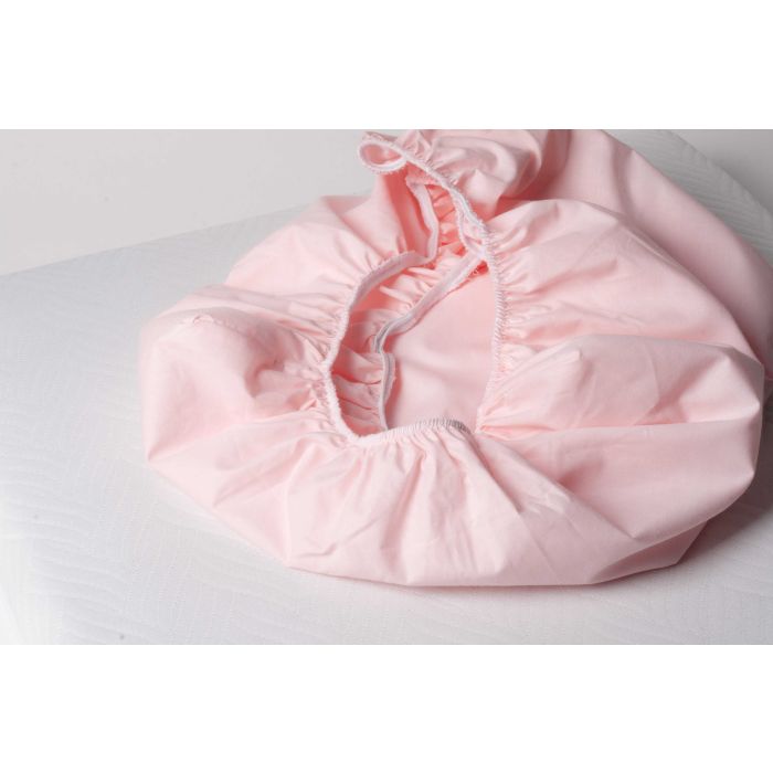 Paklodė su guma 120x60 "Blank PINK" - medvilninė 