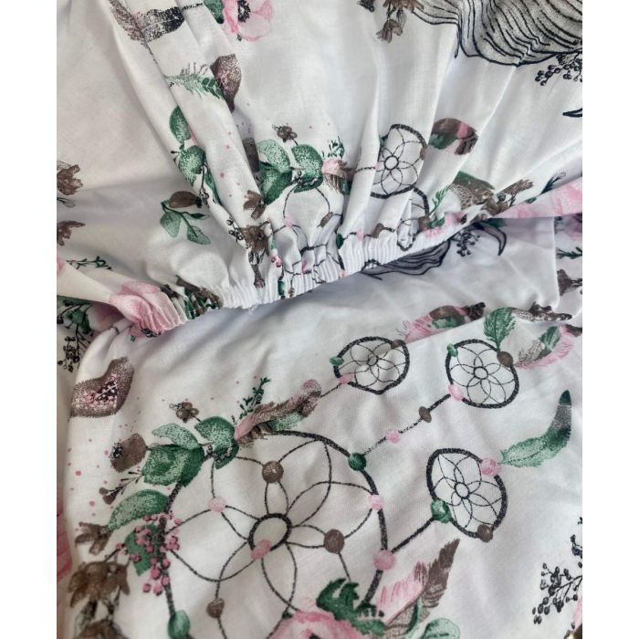 Paklodė su guma 120x60 "Unicorn"- medvilninė