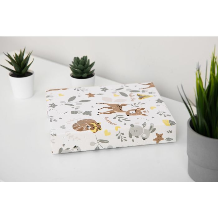 Paklodė su guma 120x60 "Forest life" - medvilninė
