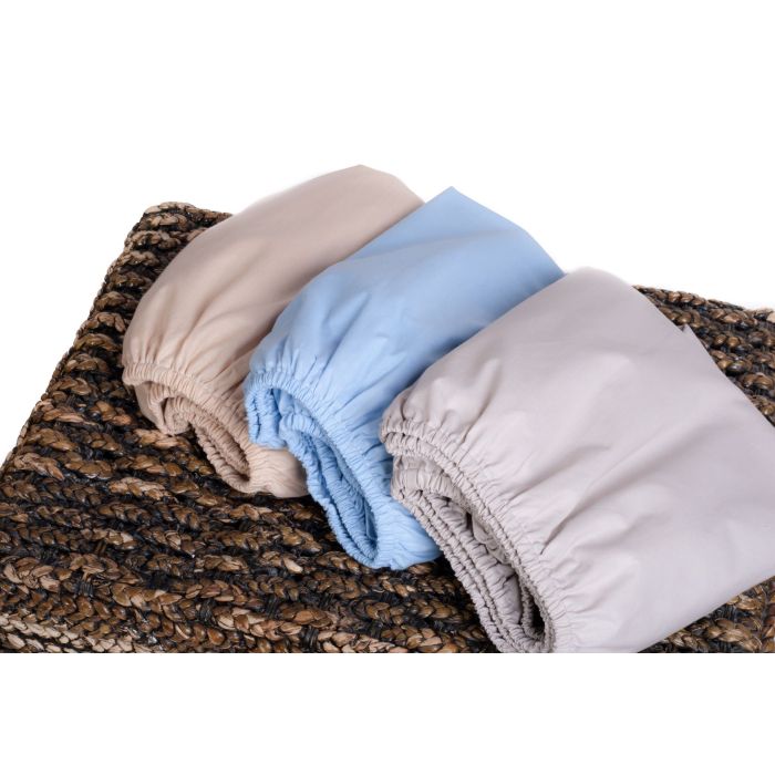 Paklodė su guma 120x60 "Gentle grey" - medvilninė 