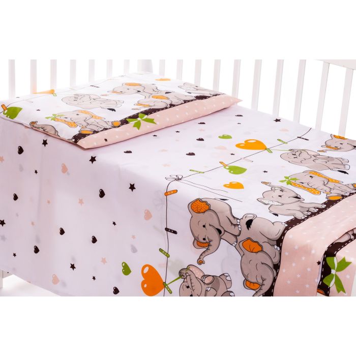 Patalynė kūdikiams 135x100 "FUNNY ELEPHANTS" 