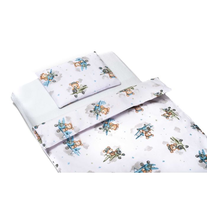 Patalynė kūdikiams 135x100 "Bear pilot blue" 