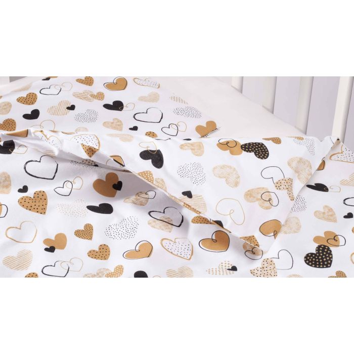Patalynė kūdikio lopšiukui 80x70cm "My love" smėlio spalvos 