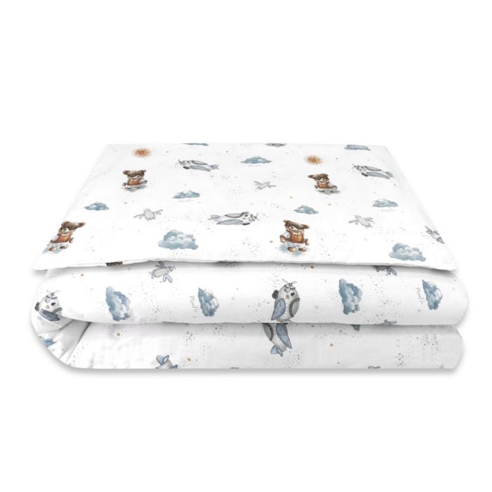 Patalynė kūdikiams 135x100 "Aviator teddy blue" 