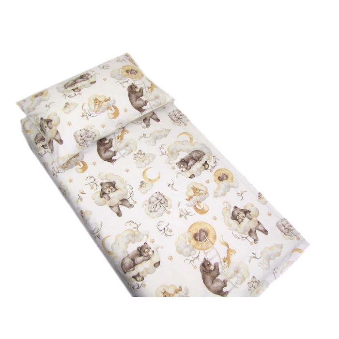 Patalynė kūdikio lopšiukui 80x70cm "Cosy clouds" smėlio spalvos 