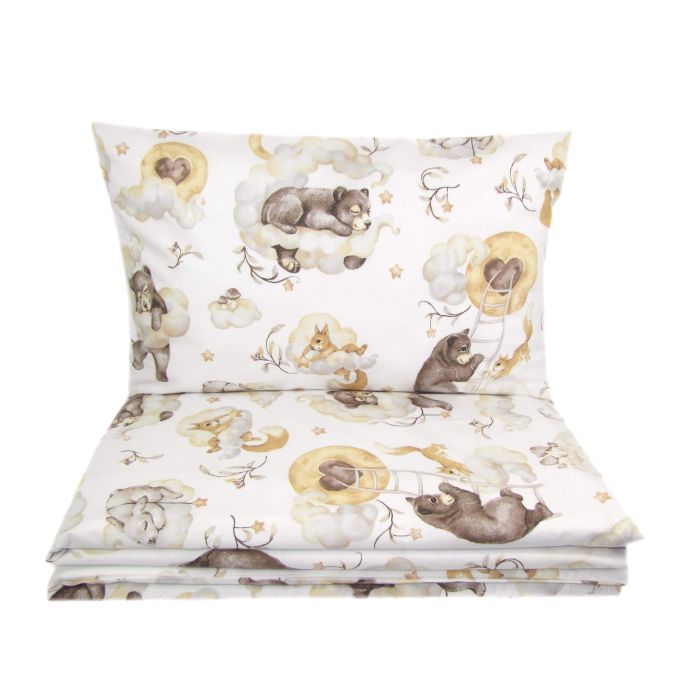 Patalynė kūdikiui 135x100 "Cosy clouds" smėlio spalvos 