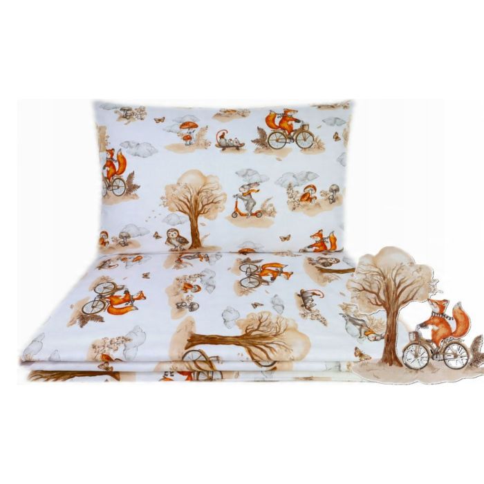 Patalynė kūdikio lopšiukui 80x70cm "Fox&Bear" 