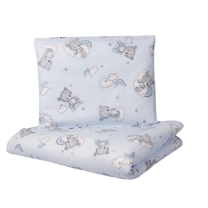 Patalynė kūdikio lopšiukui 80x70cm "Teddy blue" 