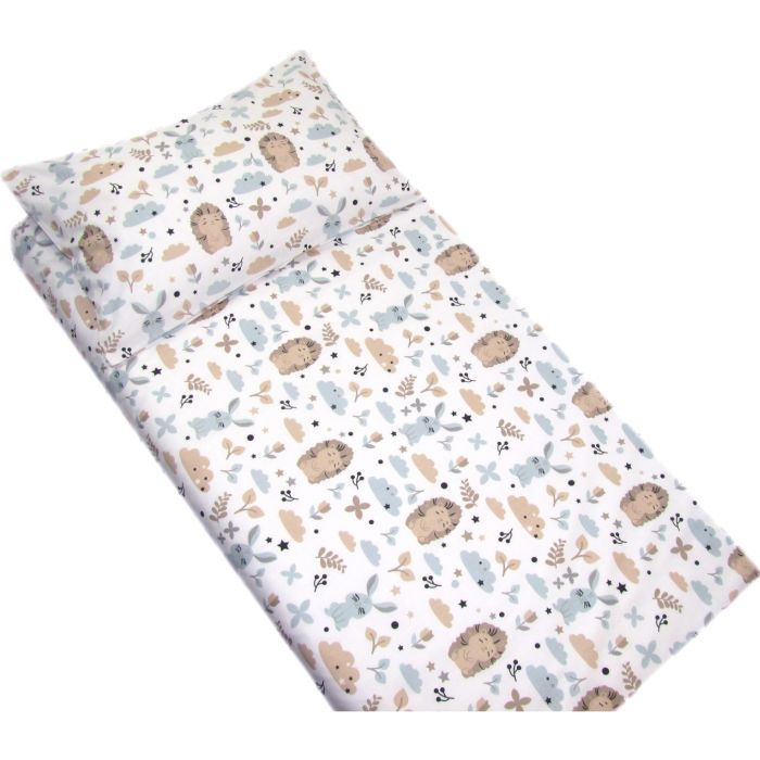 Patalynė (dvipusė) kūdikiams 135x100 "Bunny & Hedgehog"  