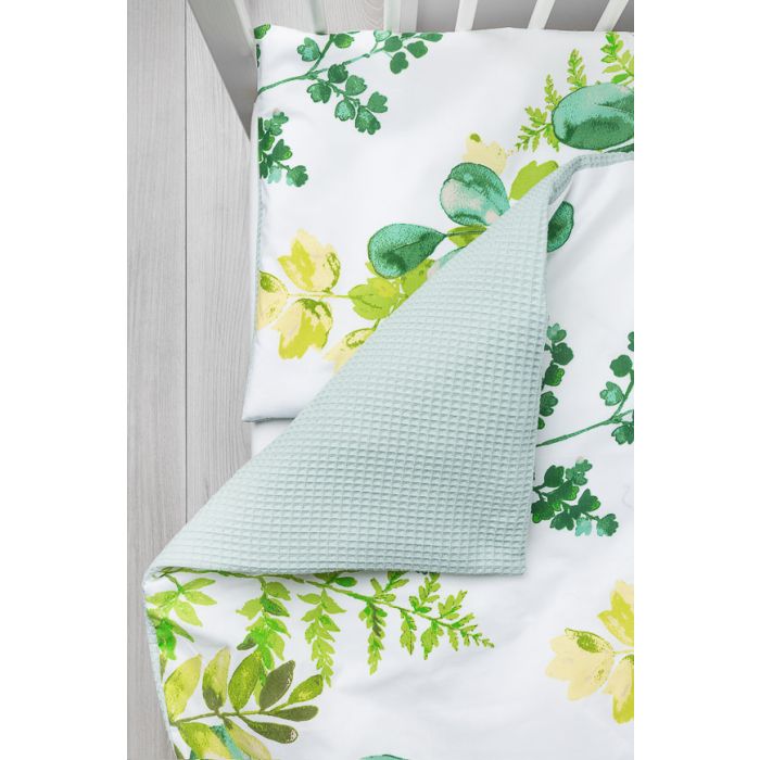 Patalynė kūdikiams 135x100 "Waffle in green" 