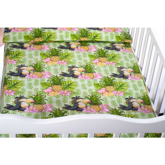 Užvalkalų komplektas 135x100 "Ananas" žalios sp.
