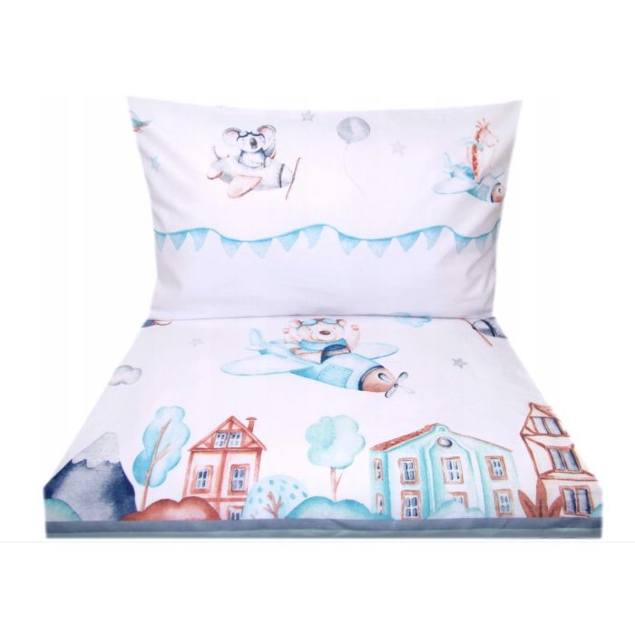 Patalynė kūdikiams 135x100 "Aircraft" melsvas