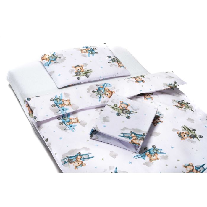 Patalynė kūdikiams 135x100 "Bear pilot blue" 