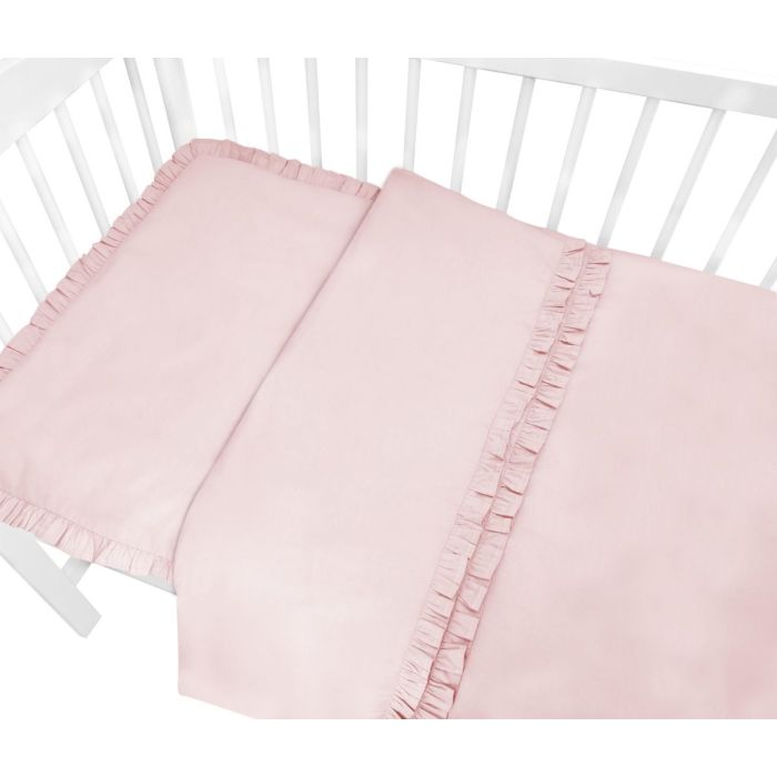 Patalynė kūdikiams su apsaugėlėmis, paklode  "Royal powder pink" 