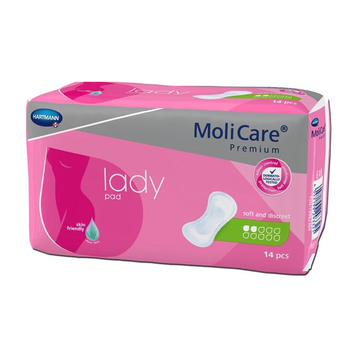Molicare Premium 2D įklotai po gimdymo (urologiniai) 14vnt