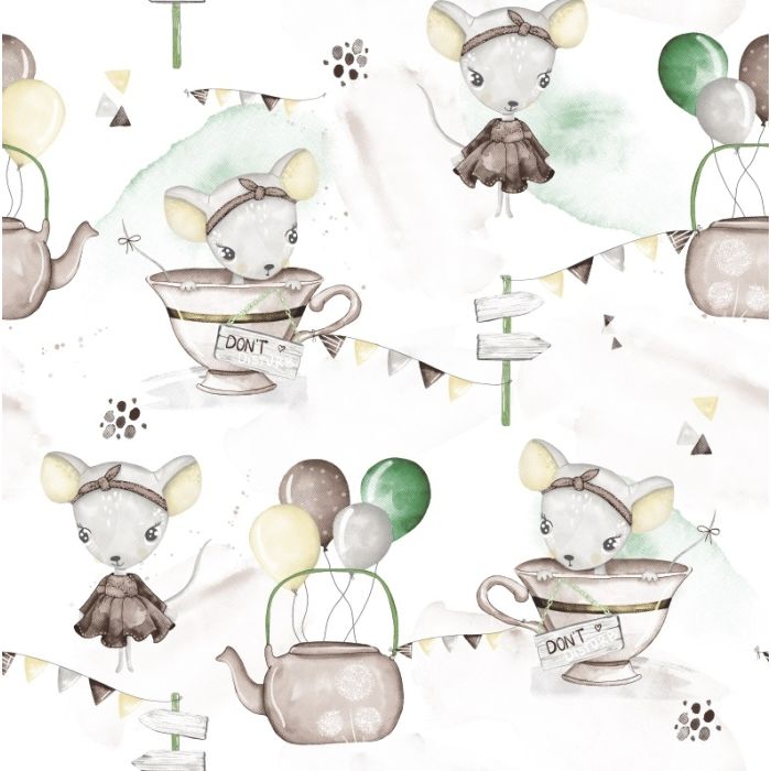 Pledas kūdikiui "Baby mouse" 100x75cm  žalias