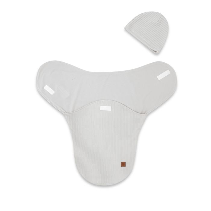 Vystyklas kokonas kūdikiui LEO pilkas interlock soft 