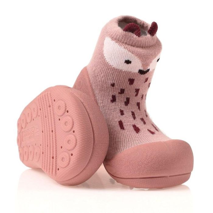 Pirmieji batukai kūdikiams Attipas "Fox pink" 