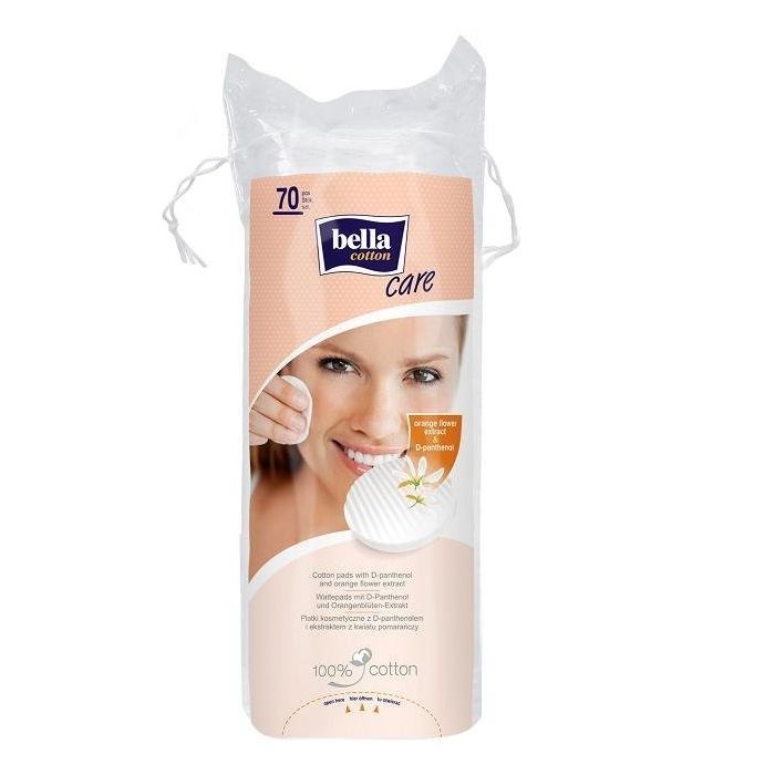 Kosmetiniai vatos lapeliai Bella Coton Care "Orange" 70vnt 