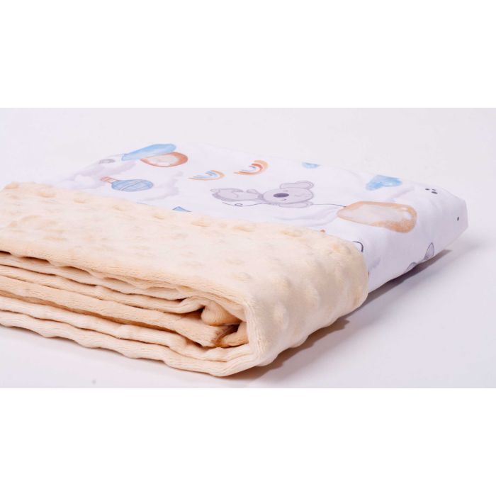 Pledas kūdikiui "Over the rainbow" 100x75cm smėlio spalvos