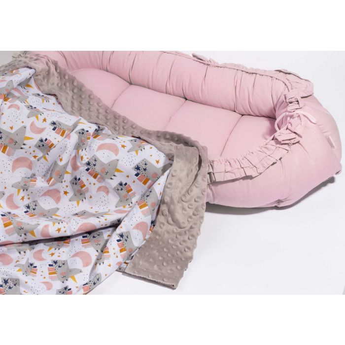 Pledas kūdikiui "Desert flame" 100x75cm pilkos spalvos