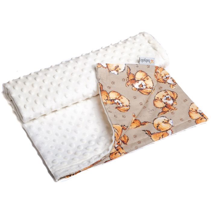 Pledas kūdikiui "Puppy" 100x75cm  smėlio spalvos