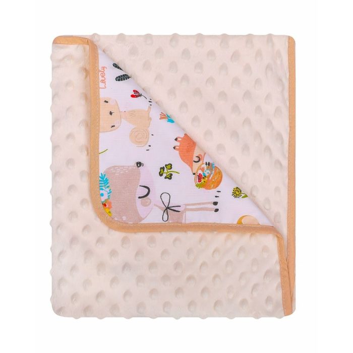 Pledas kūdikiui "Best friends" 80x90 cm gelsvas