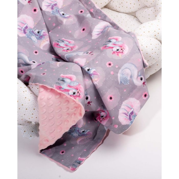 Pledas kūdikiui "Fairy tale" 100x75cm  rožinės spalvos