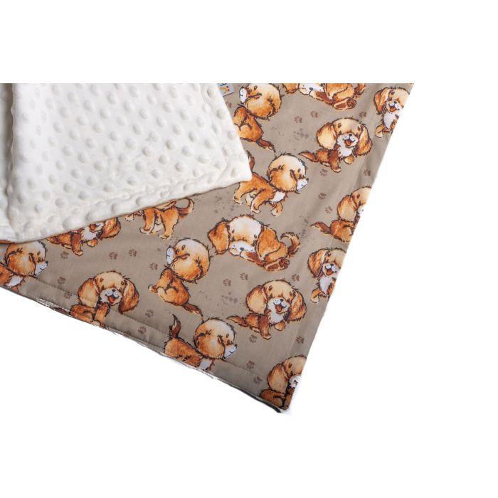 Pledas kūdikiui "Puppy" 100x75cm  smėlio spalvos