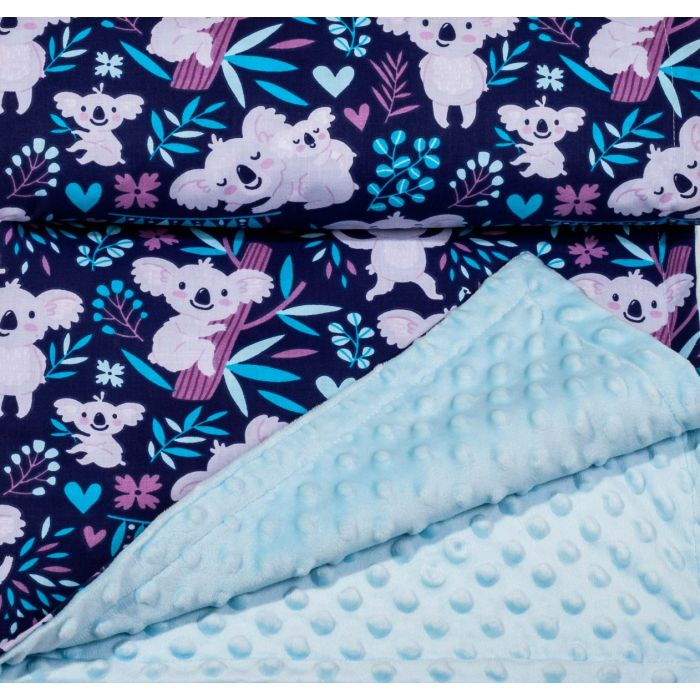 Pledas kūdikiui "Lucky Bamboo" 100x75cm  melsvas