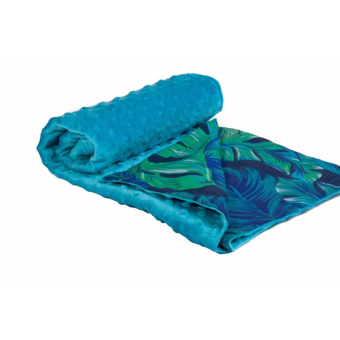 Pledas kūdikiui "Leaf" 100x75cm  melsvas