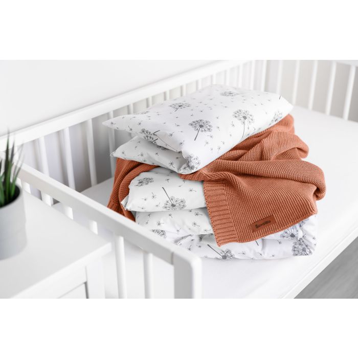 Megztas pledukas kūdikiui "Bamboo" 100x80 koralo spalvos