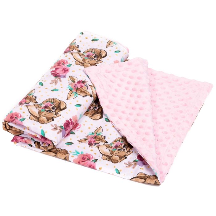 Pledas kūdikiui "Lady mama" 100x75cm  rausvos spalvos