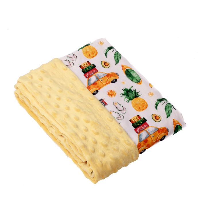 Pledas kūdikiui "Vacation time" 100x75cm  geltonos spalvos