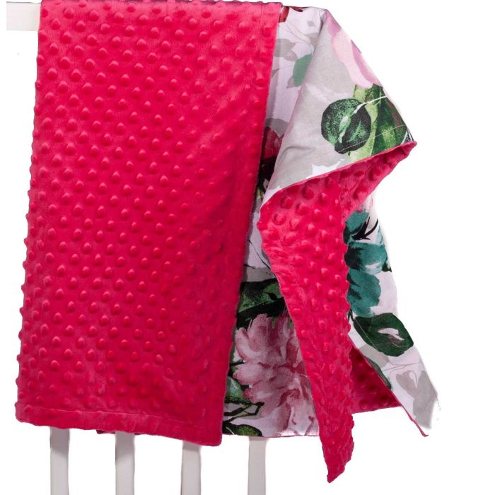 Pledas kūdikiui "Floral" 100x75cm rožinės spalvos