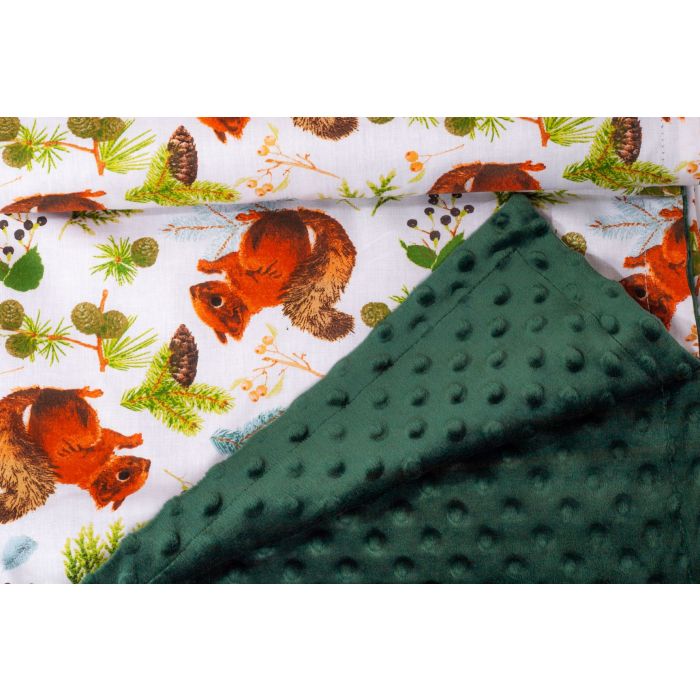 Pledas kūdikiui "Nut lovers" 100x75cm  žalias