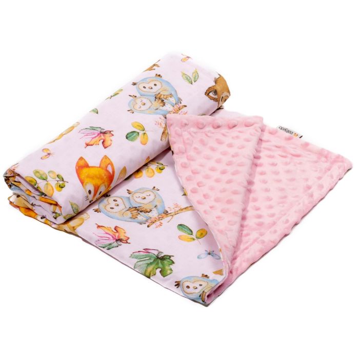 Pledas kūdikiui "Companions" 100x75cm  rožinės spalvos