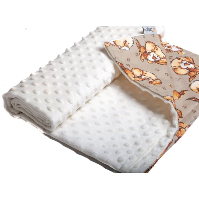 Pledas kūdikiui "Puppy" 100x75cm  smėlio spalvos