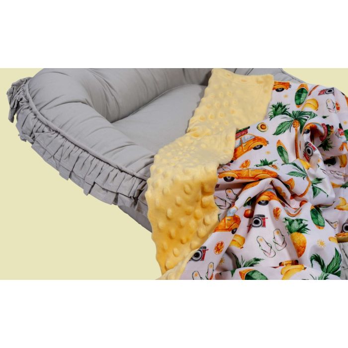 Pledas kūdikiui "Vacation time" 100x75cm geltonos spalvos