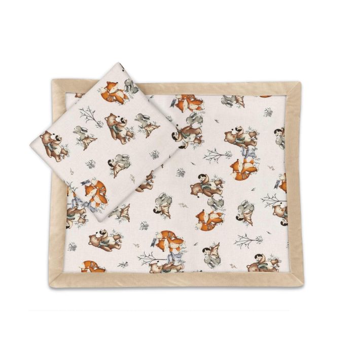Pledas su pagalve kūdikiui  "Forest family beige" 