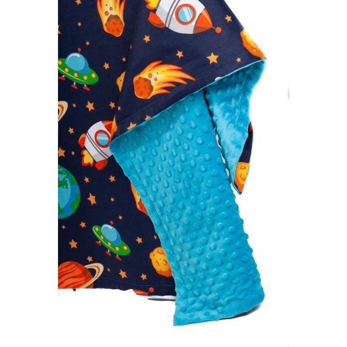 Pledas kūdikiui "Cosmos" 100x75cm  melsvas