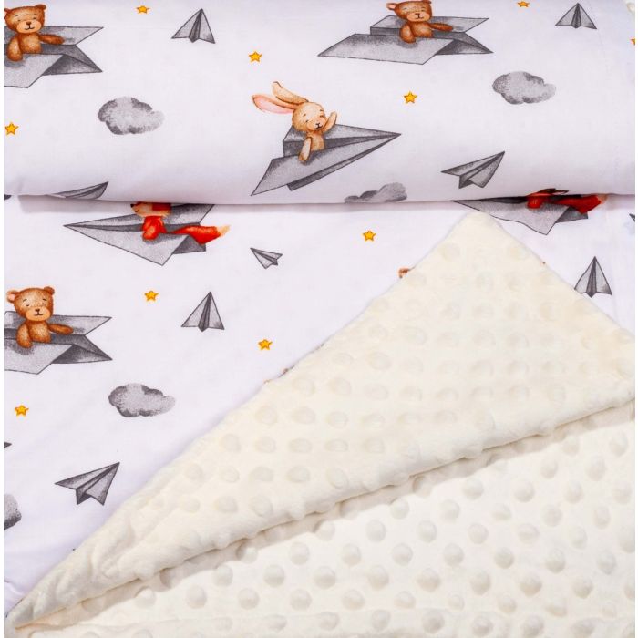 Pledas kūdikiui "Pilots" 100x75cm  smėlio spalvos