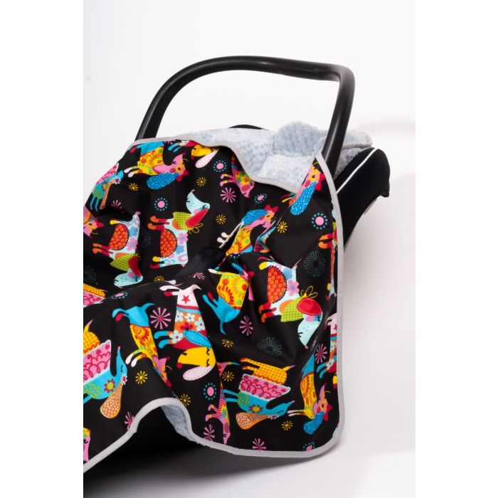 Pledas automobilinei kėdutei "Dog lovers" 80x80 cm